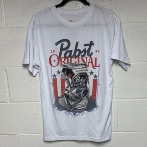 Pabst Blue Ribbon White Graphic Tee